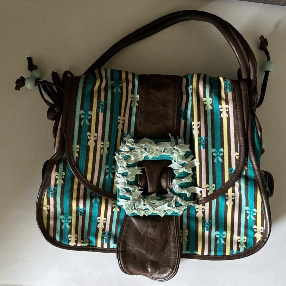 Betseyville Betsey Johnson Bow Striped Purse,  NWOT
